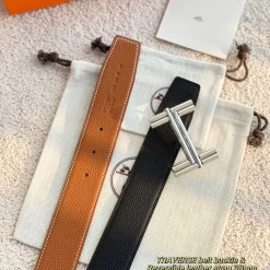 Alternative view of HERMES Belts Togo Leather One Size 3.8cm Width A70202608050591