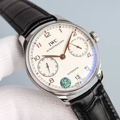 Alternative view of IWC Portuguese Automatic (White-Black-Green-Blue Dial) 40mm A300202608050324