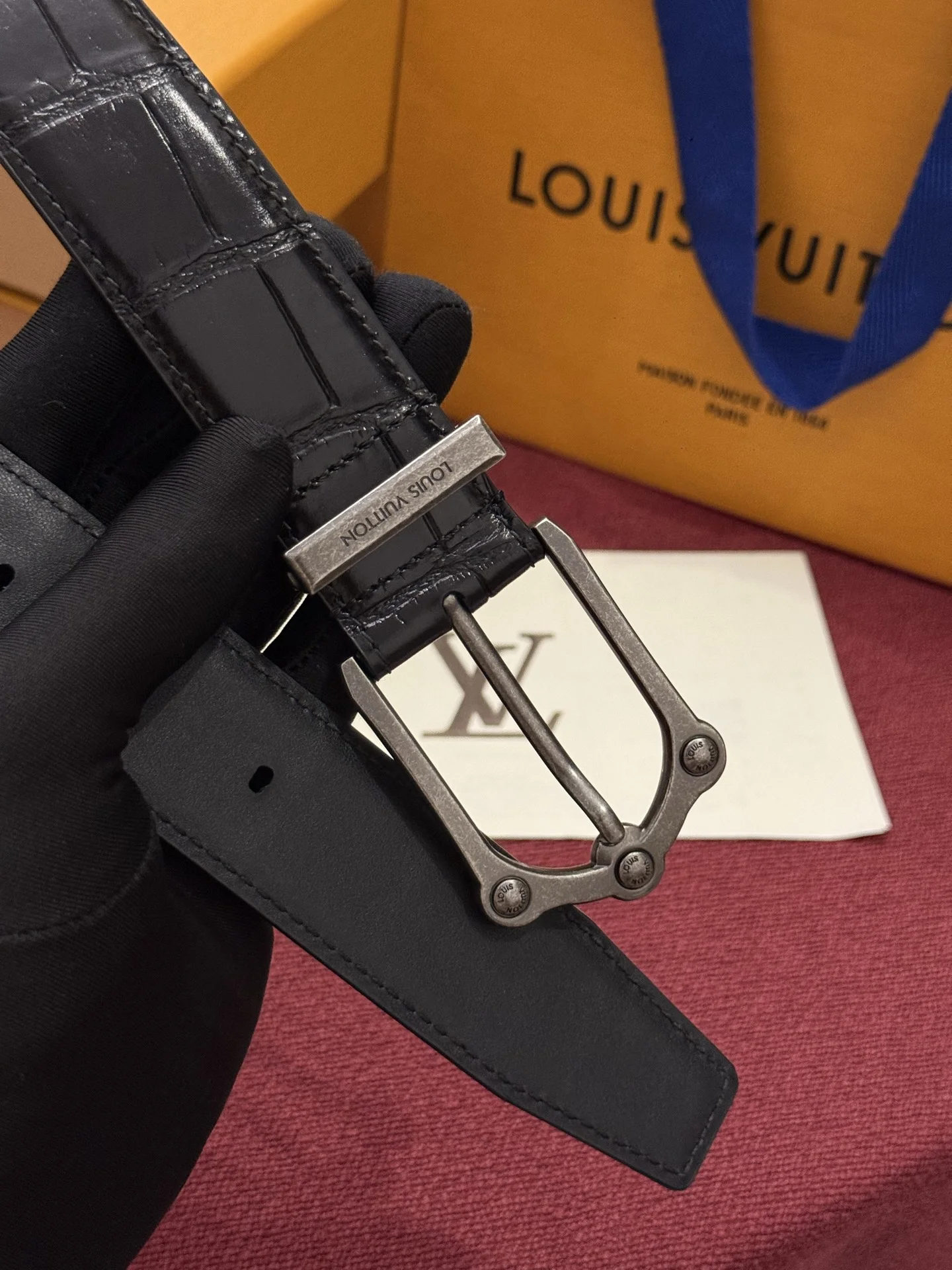 LV Belts Crocodile Leather One Size A70202608050138 - Image 4