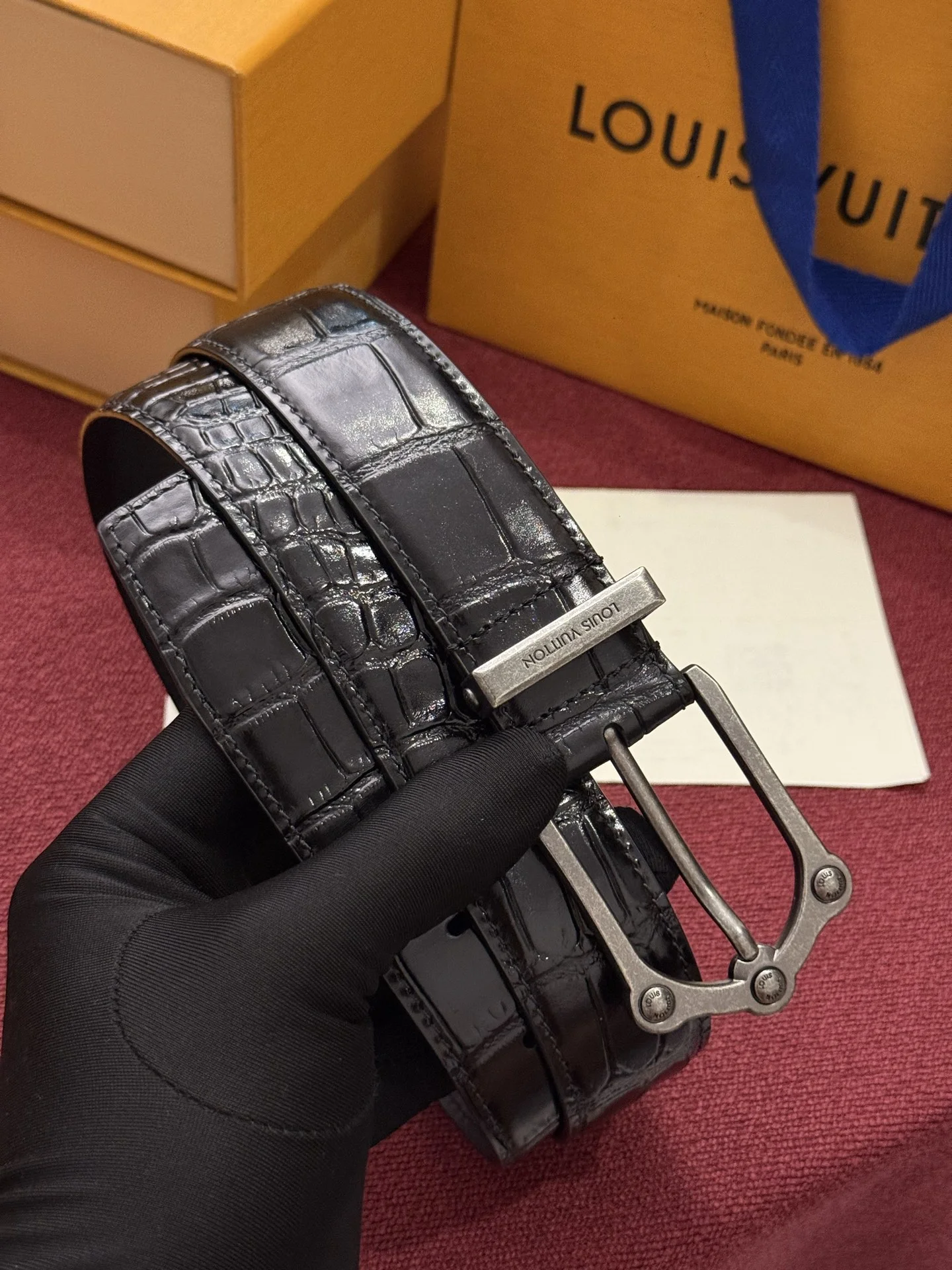 LV Belts Crocodile Leather One Size A70202608050138 - Image 7
