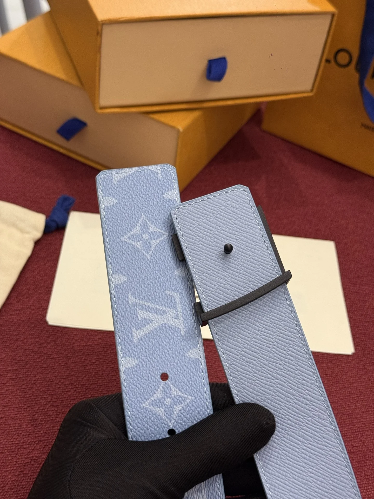 LV Belts Leather Canvas A60202608050338 - Image 3