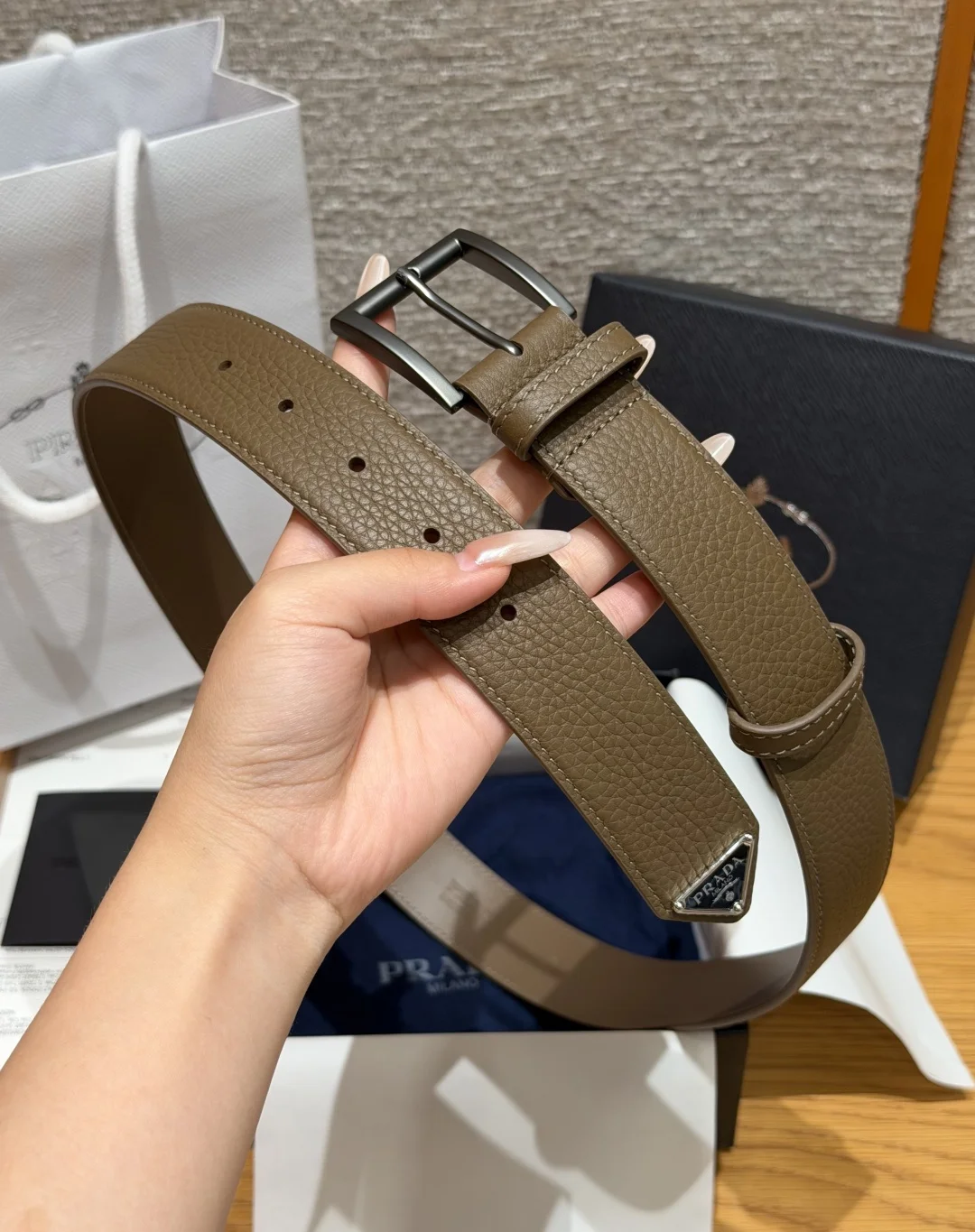 PRADA Belts Leather 3.3cm Width A80202608050313 - Image 4