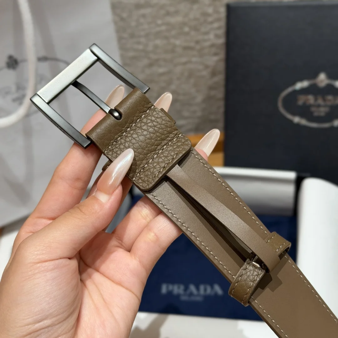 PRADA Belts Leather 3.3cm Width A80202608050313 - Image 7