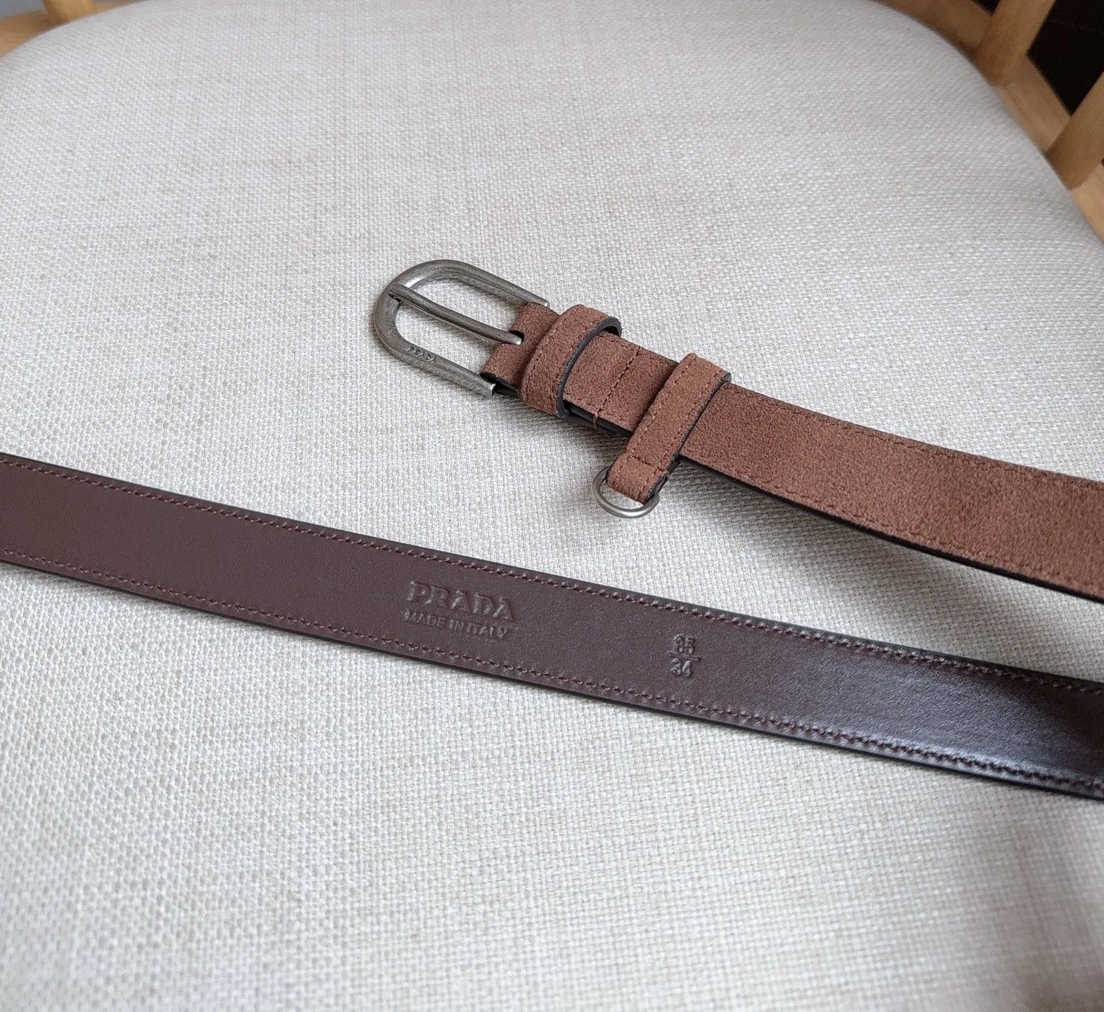 PRADA Belts Suede Leather 2.5cm Width A70202608050519 - Image 3