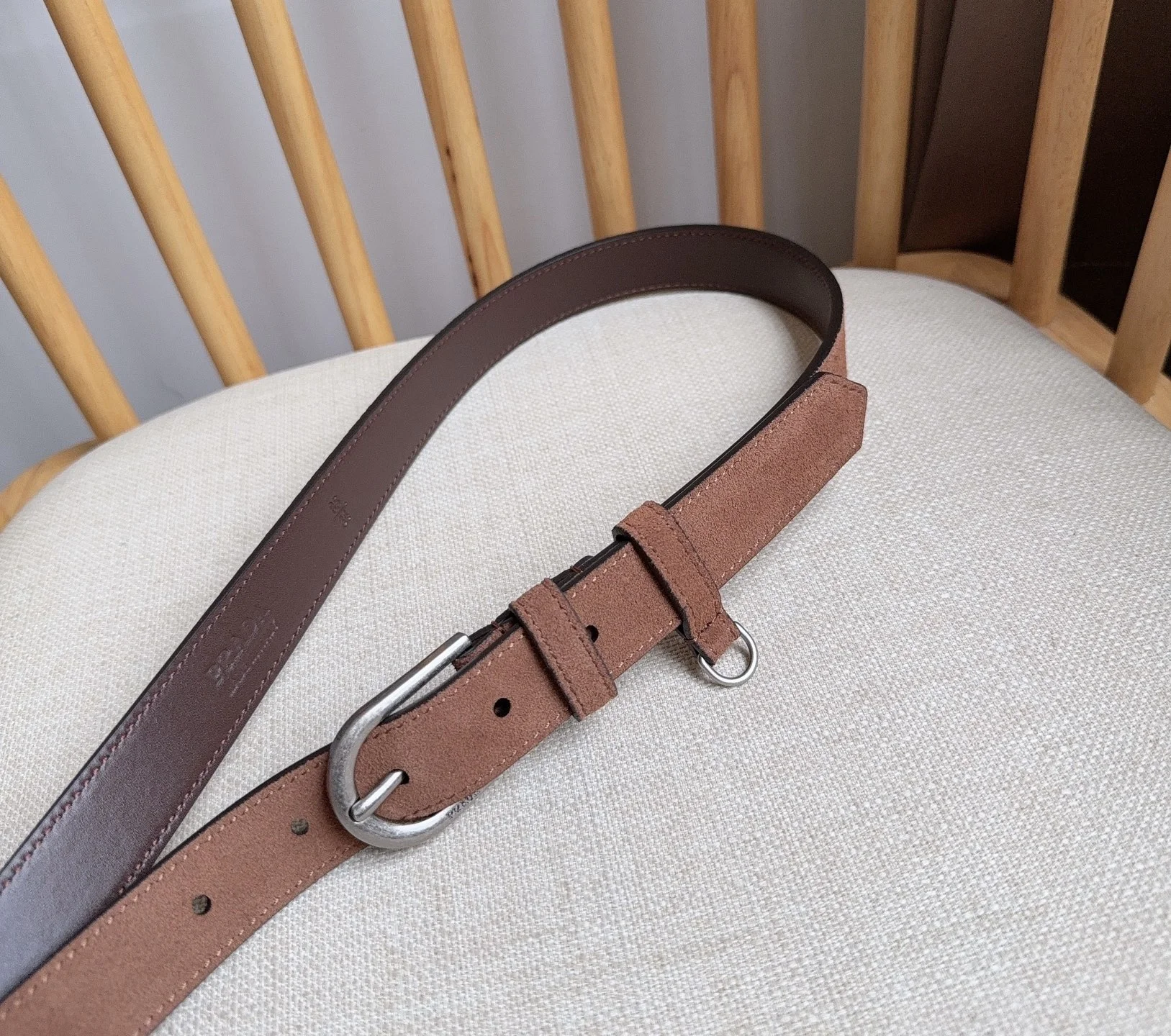 PRADA Belts Suede Leather 2.5cm Width A70202608050519 - Image 8