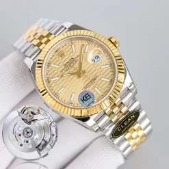 Alternative view of ROLEX Datejust Automatic (Gold-Green-Blue Dial) 36mm CLEAN A350202608050143