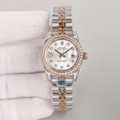 Alternative view of ROLEX Datejust Automatic (White-Brown-Pink Dial) 28mm A200202608050151