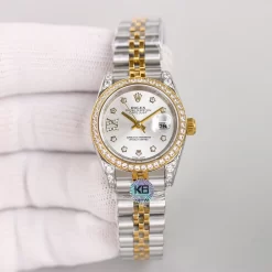 Alternative view of ROLEX Datejust Automatic (White-Green-Gold Dial) 28mm A200202608050185