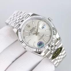 Alternative view of ROLEX Datejust Automatic (White-Silver-Green-Blue-Gray-Black Dial) 41mm CLEAN A350202608050201