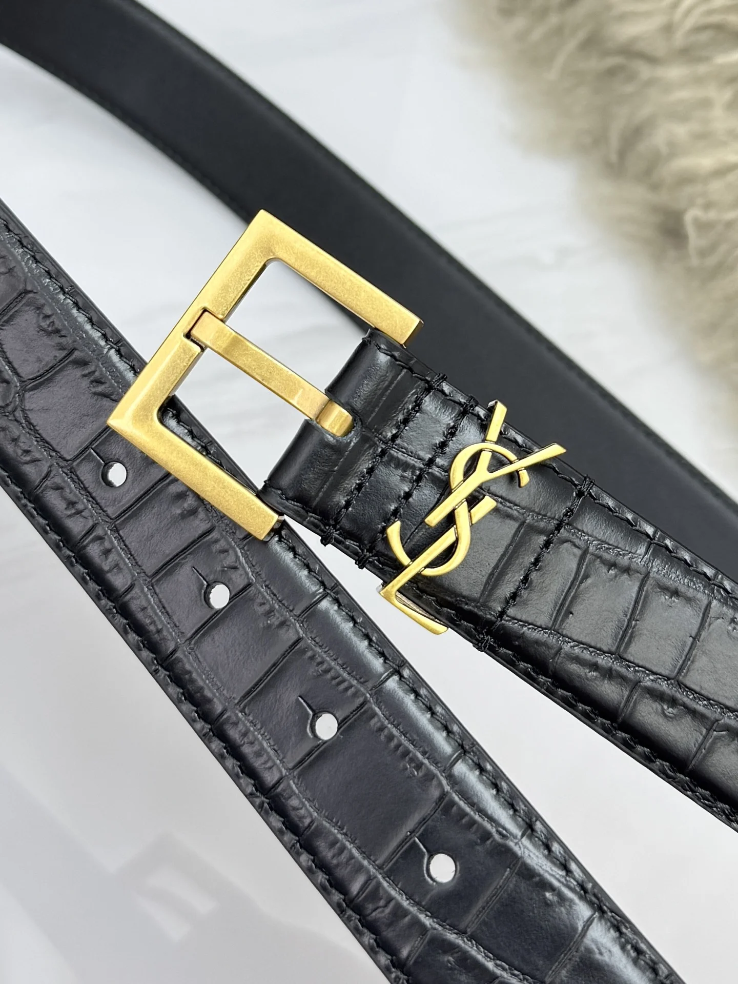 SAINT LAURENT Belts Leather 3.0cm Width A60202608050497 - Image 6