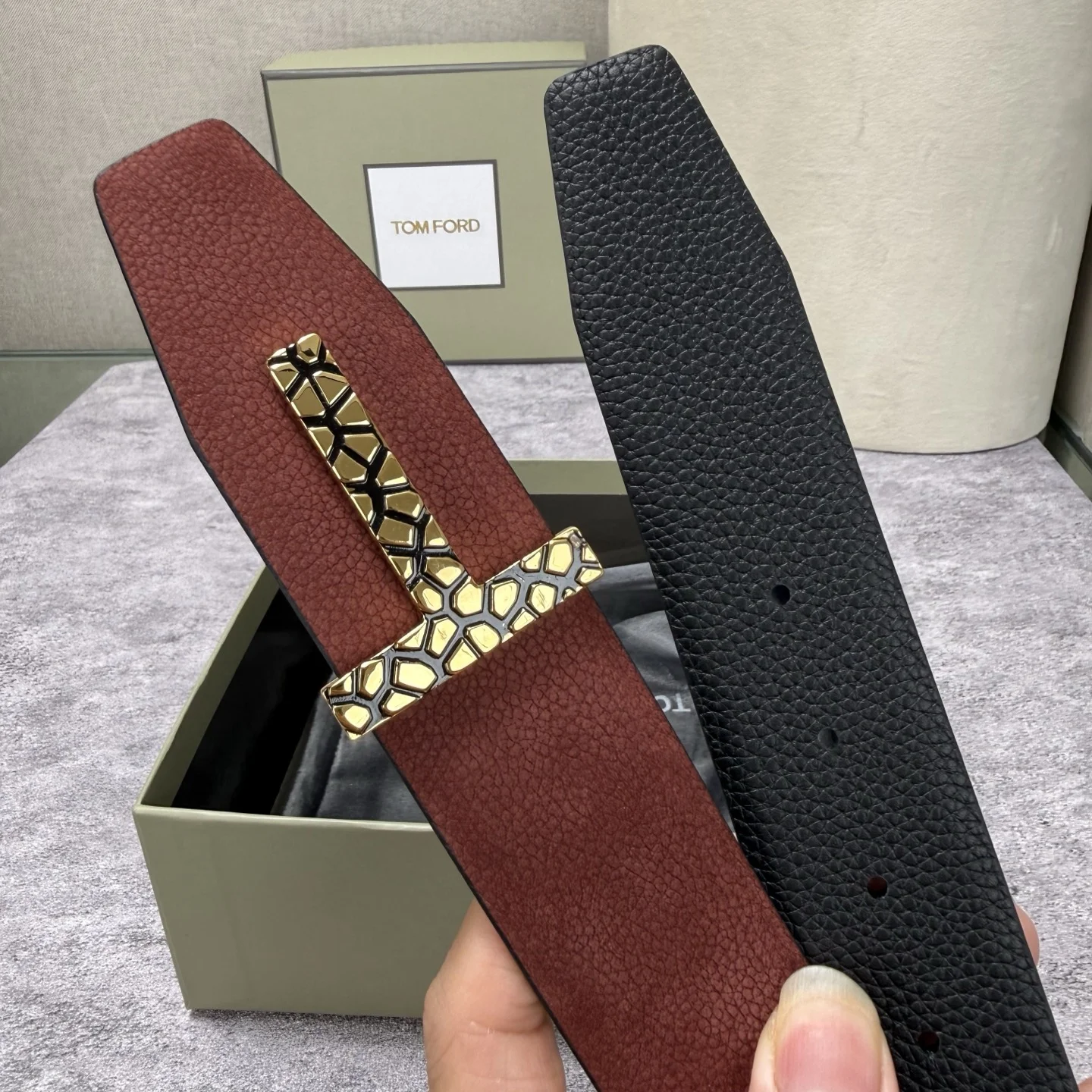 TOM FORD Belts Top Grain Leather A70202608050549 - Image 8