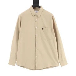 AMI Shirts Cotton Beige-Black S-XL B20202609080510