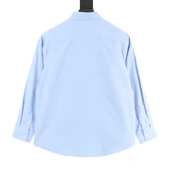 Alternative view of AMI Shirts Cotton Blue-Black S-XL B20202609080509