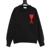 AMI Sweaters Black-Red S-L B40202609080282