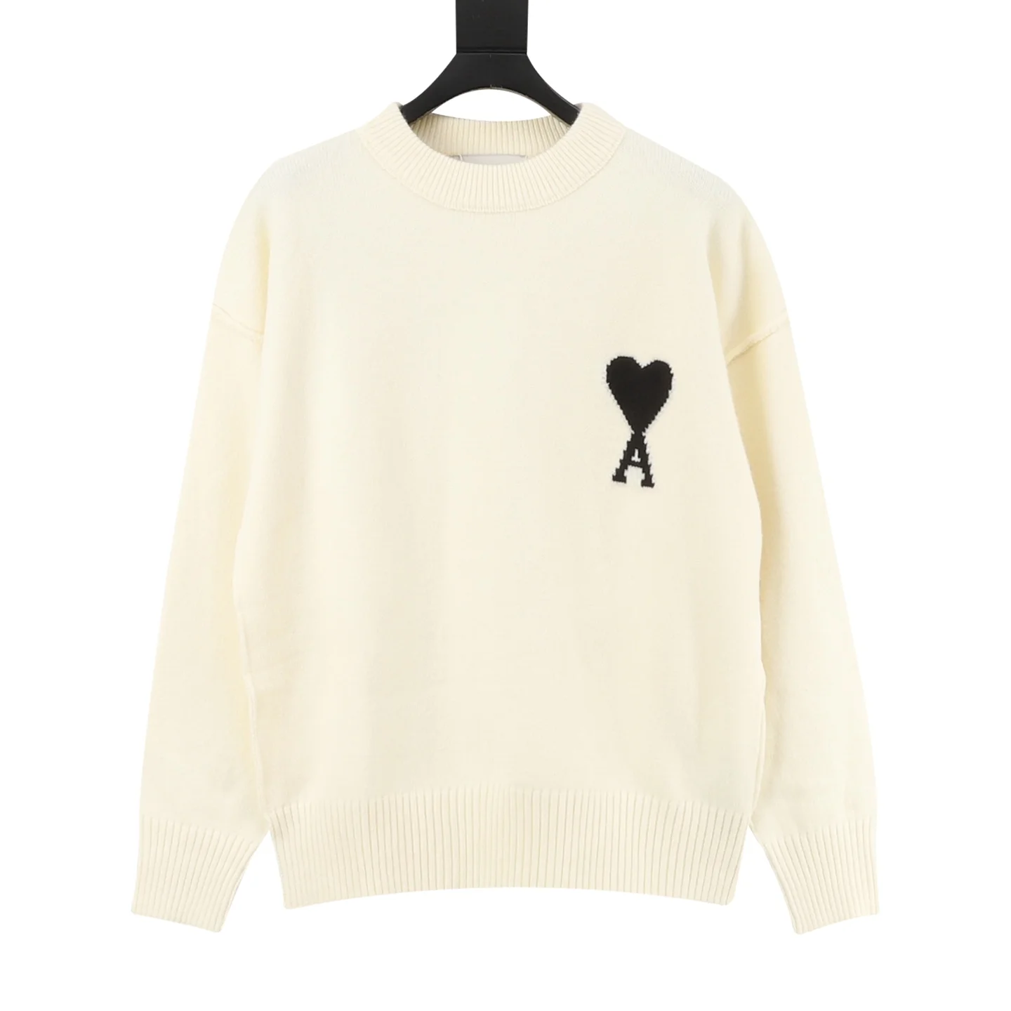 AMI Sweaters Cream-Black S-L B50202609080142