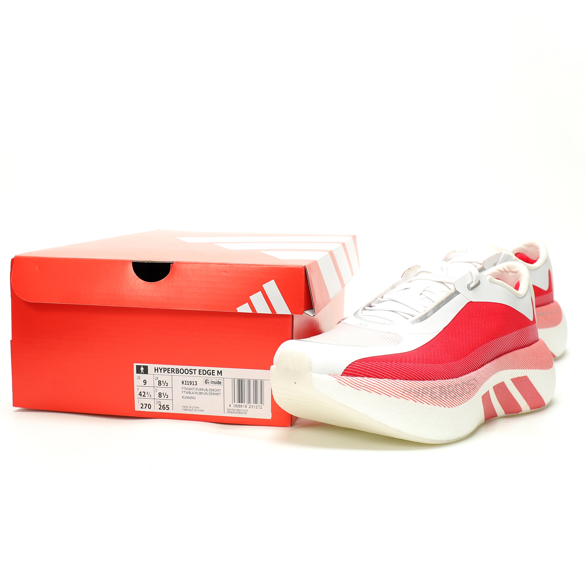 Adidas HyperBoost Edge Running Red White UB1.0 KI1913 - Image 9
