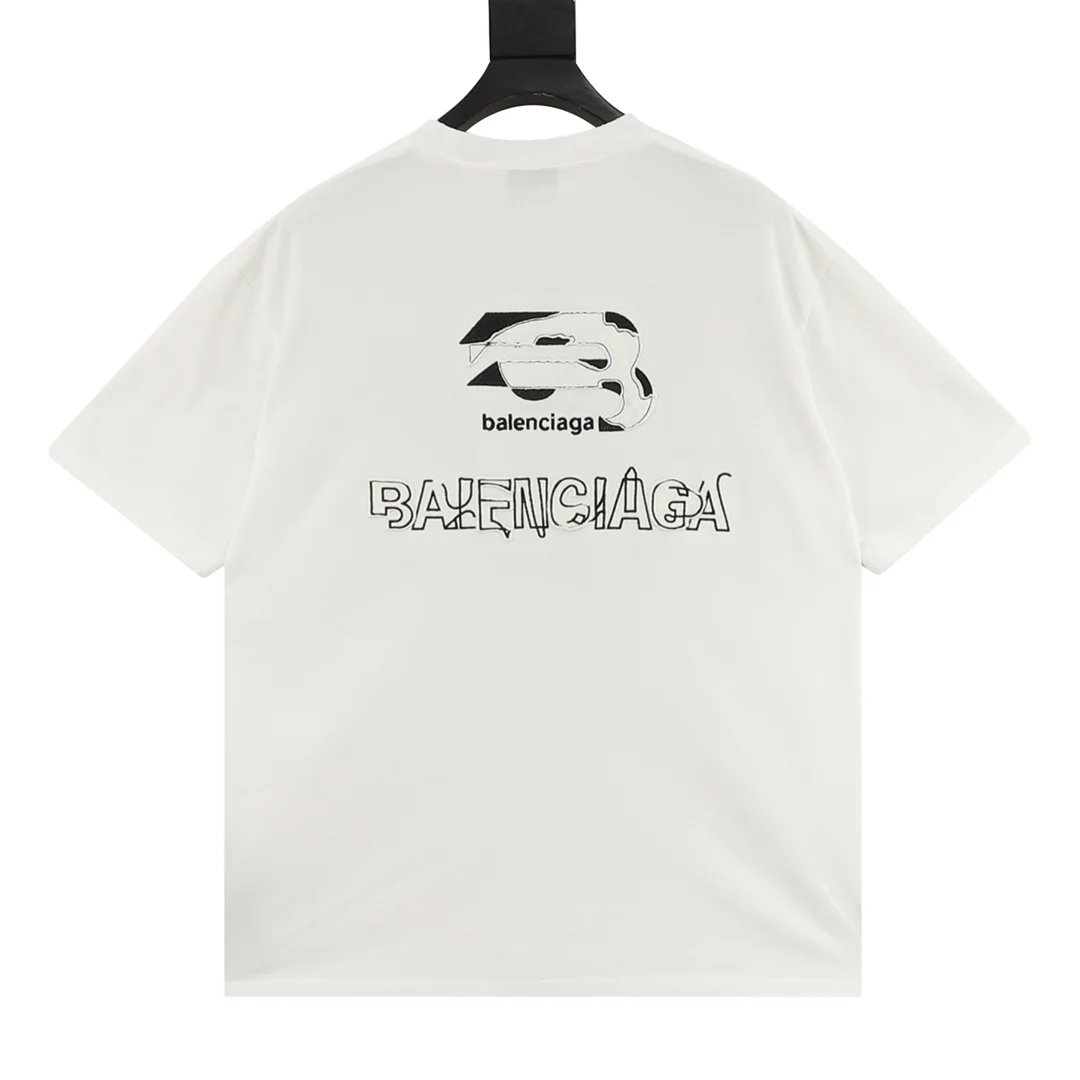 BALENCIAGA T-shirts White-Black S-L A30202609080362 - Image 2