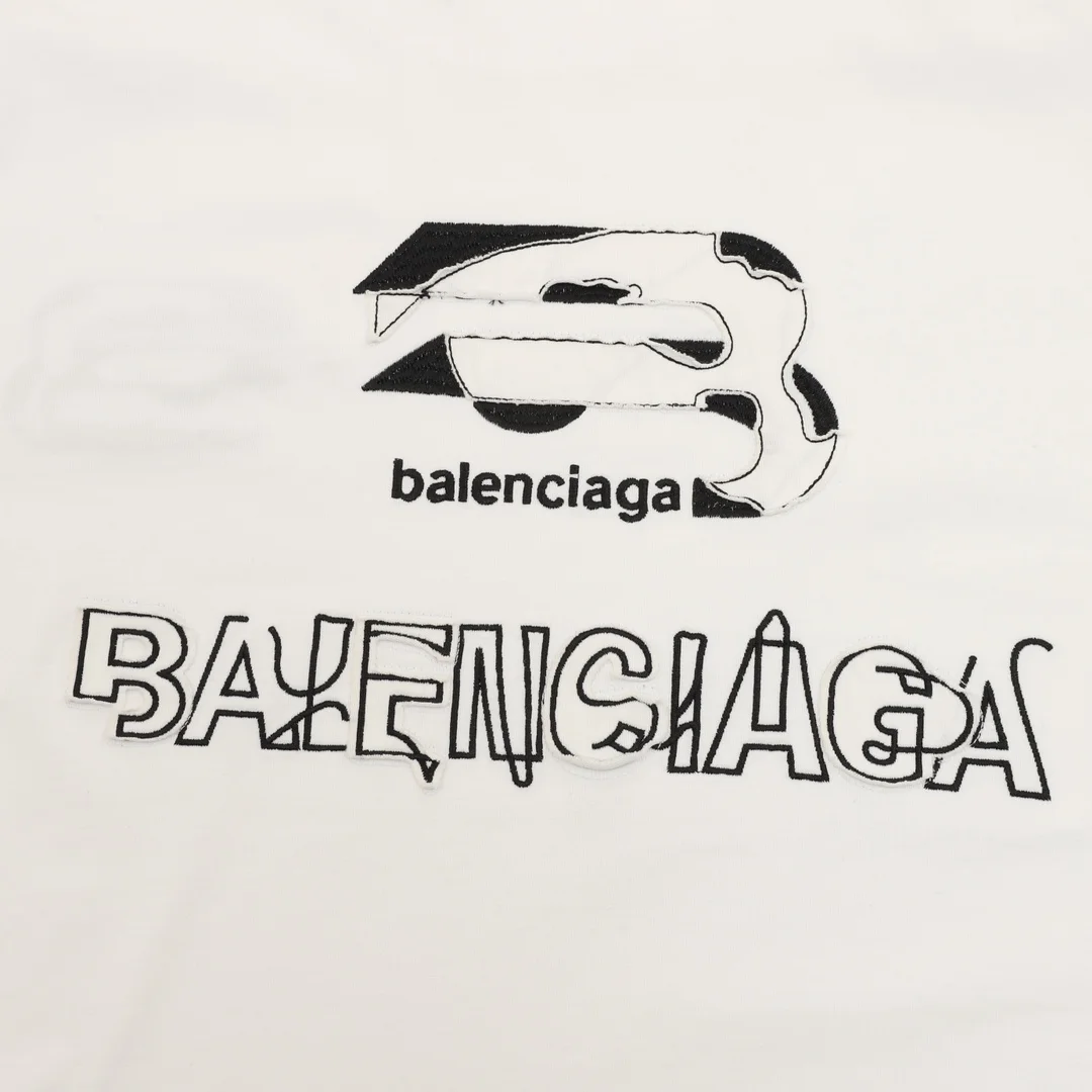 BALENCIAGA T-shirts White-Black S-L A30202609080362 - Image 8