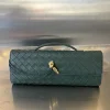 BOTTEGA VENETA Clutches Bags Green-Gold 31X13X3CM F80202609090029