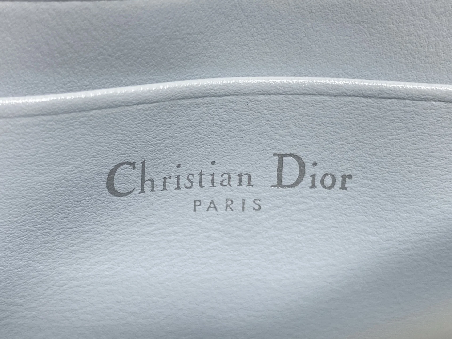 DIOR Clutches Bags Calfskin Ostrich Embossed Light Blue-Silver 21X11X5CM F50202609090150 - Image 9
