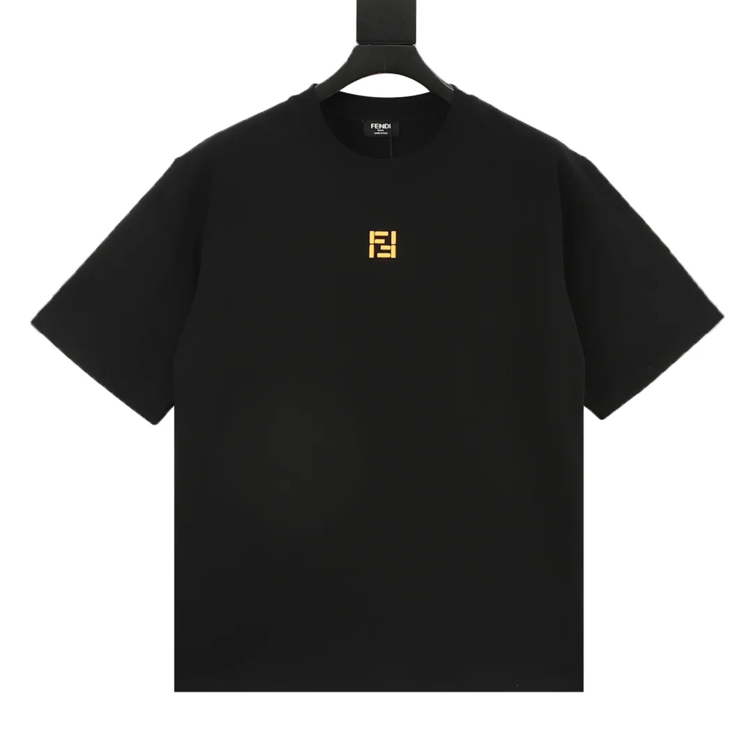 FENDI T-shirts Cotton Black-Gold S-XL A10202609080347