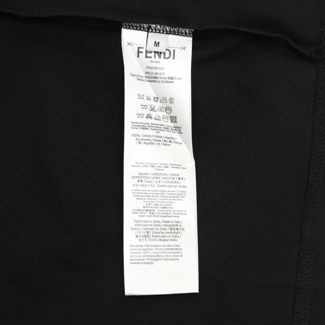 FENDI T-shirts Cotton Black-Gold S-XL A10202609080347 - Image 9