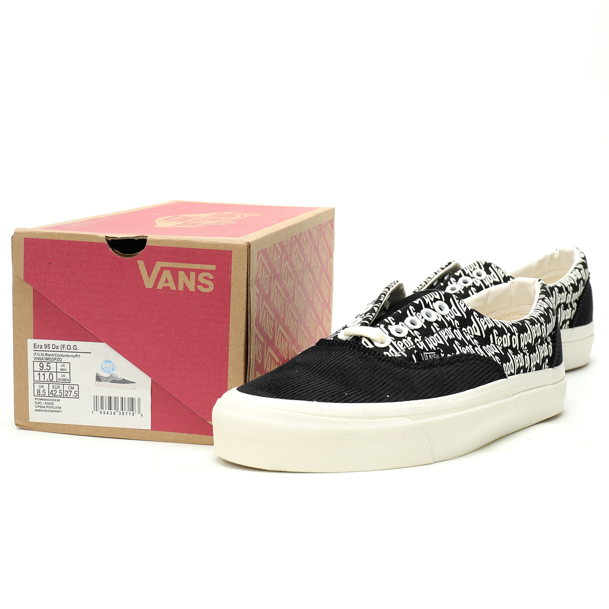 Fear of God x Vans By OTW ERA 95 DX Black White FOG VN0A3MQ5PZQ - Image 9