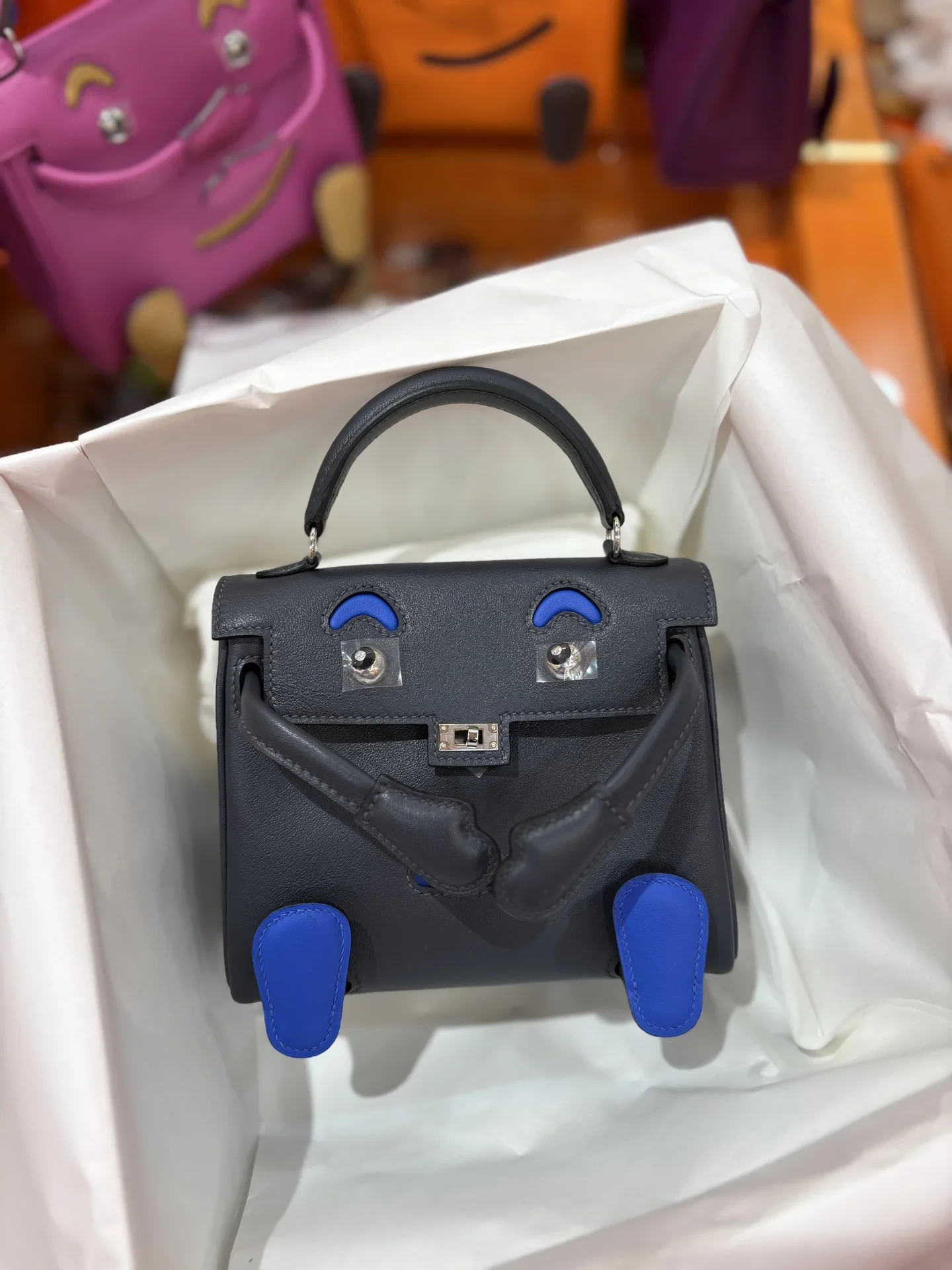 HERMES Top Handle Bags Gray-Blue A350202609090247
