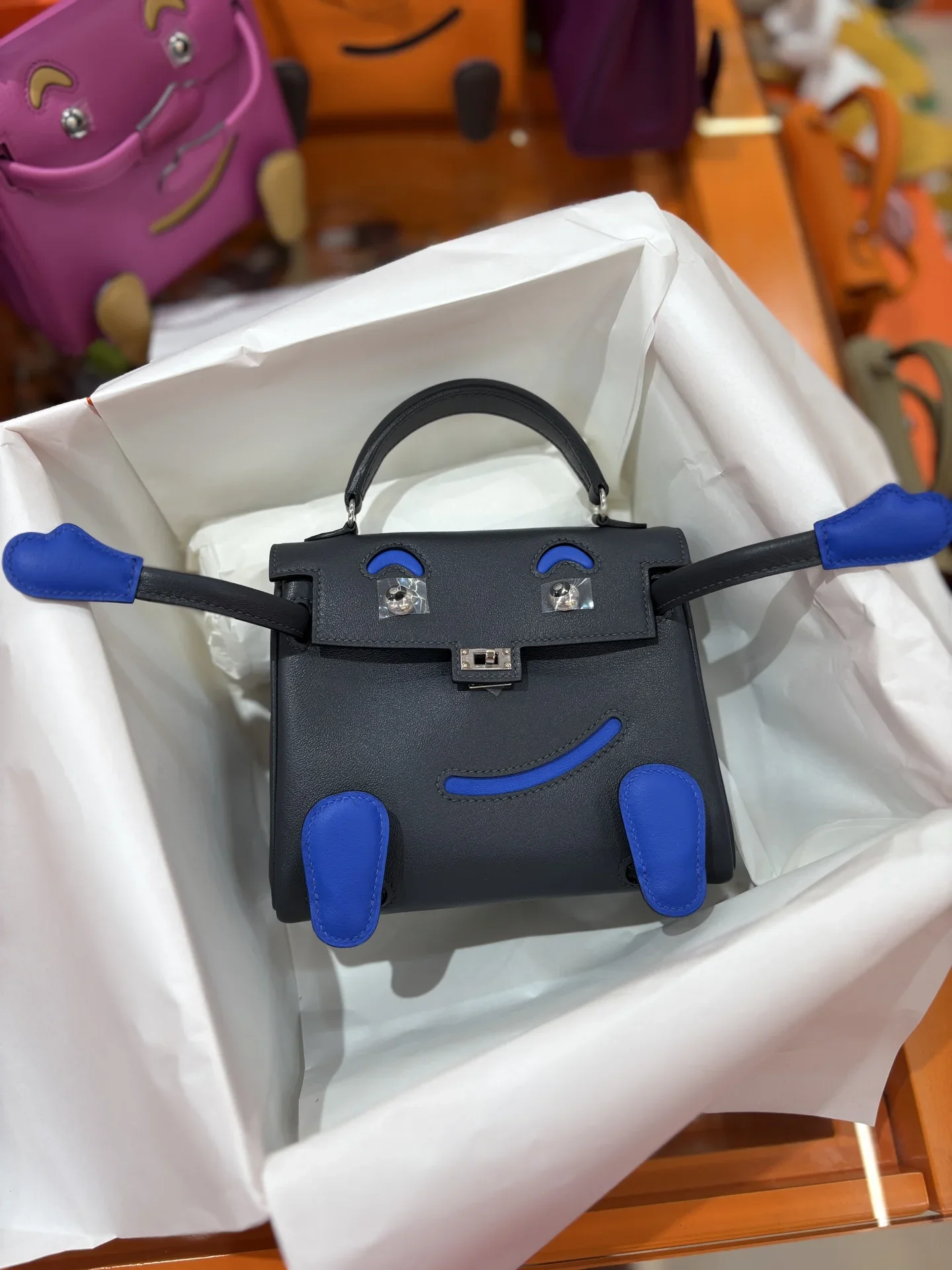 HERMES Top Handle Bags Gray-Blue A350202609090247 - Image 2