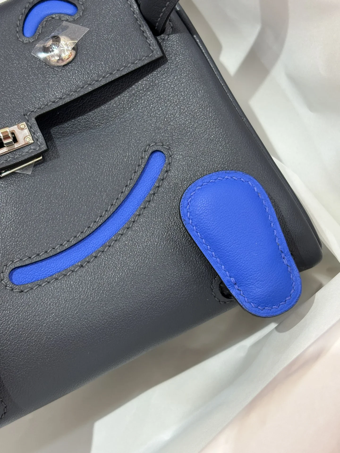HERMES Top Handle Bags Gray-Blue A350202609090247 - Image 4