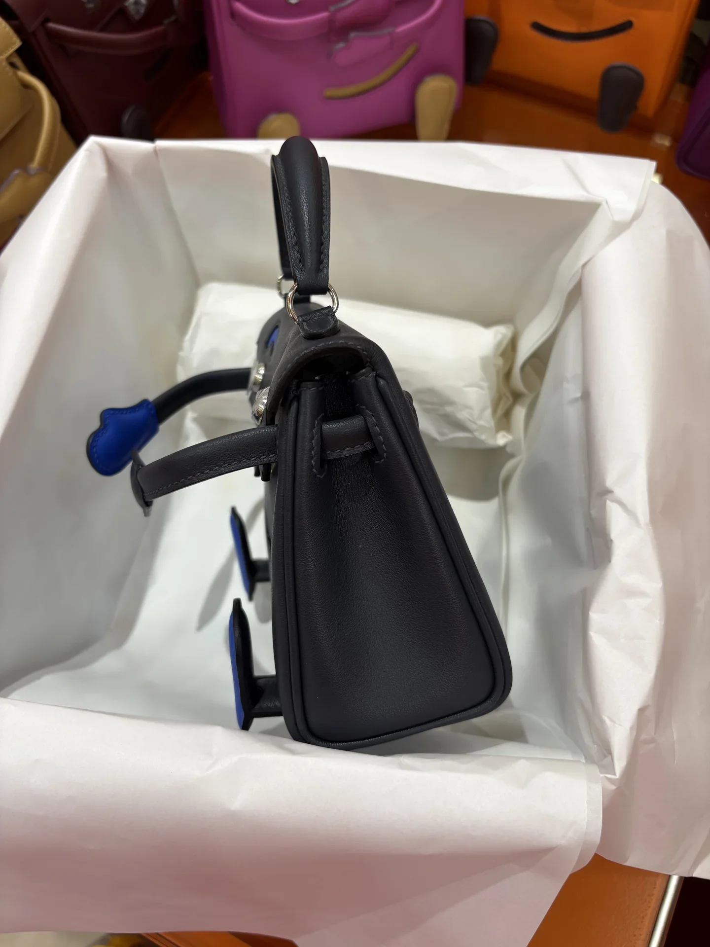 HERMES Top Handle Bags Gray-Blue A350202609090247 - Image 6