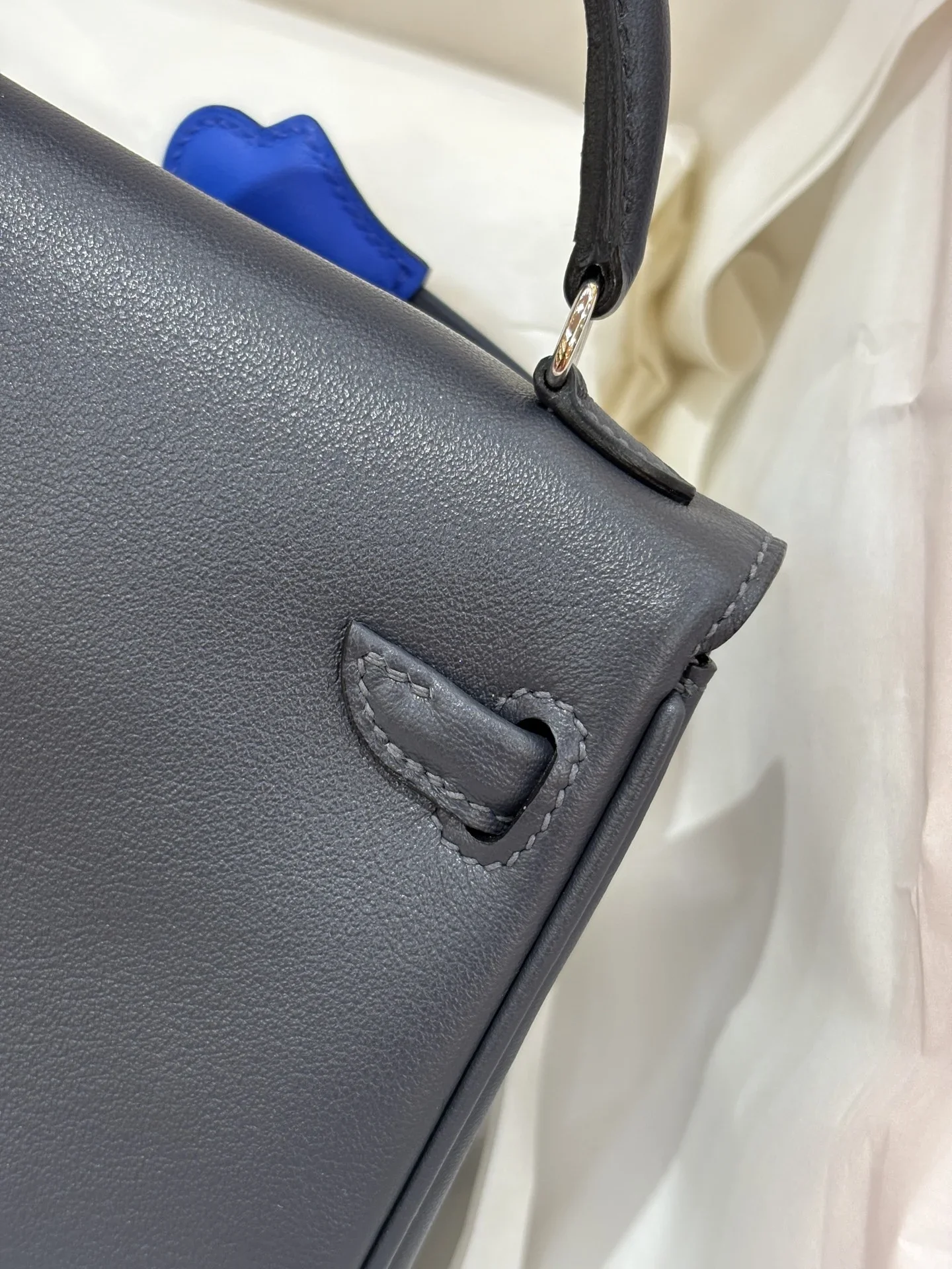 HERMES Top Handle Bags Gray-Blue A350202609090247 - Image 8