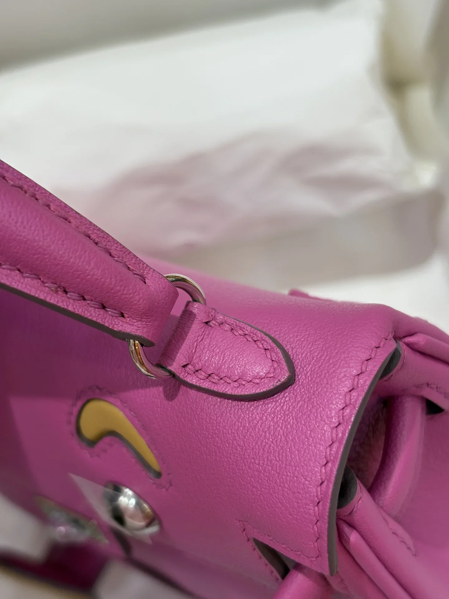 HERMES Top Handle Bags Pink-Tan A350202609090253 - Image 6