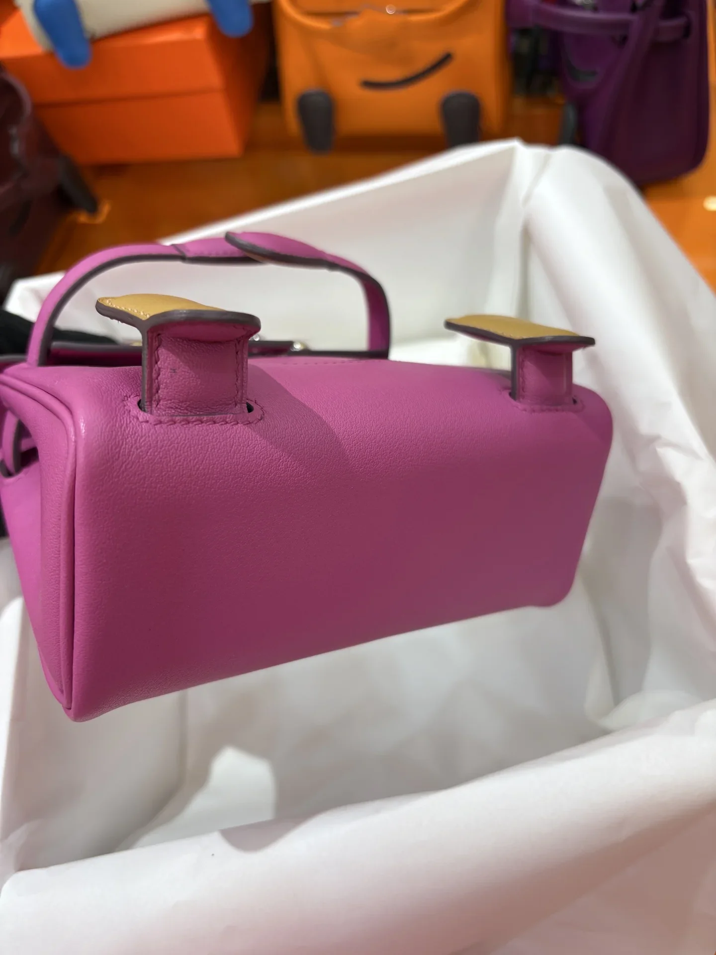 HERMES Top Handle Bags Pink-Tan A350202609090253 - Image 9