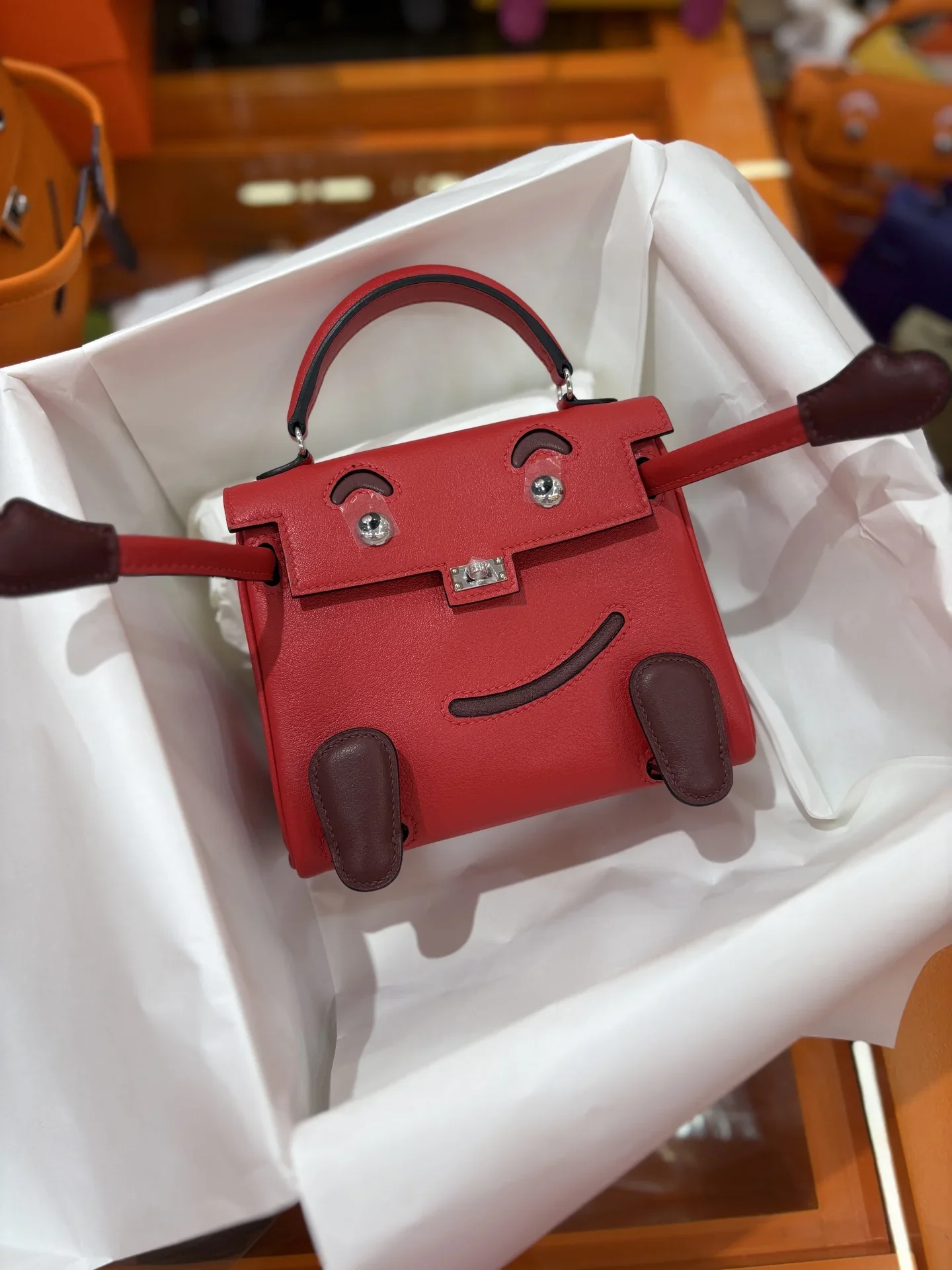 HERMES Top Handle Bags Red-Brown A350202609090256 - Image 2