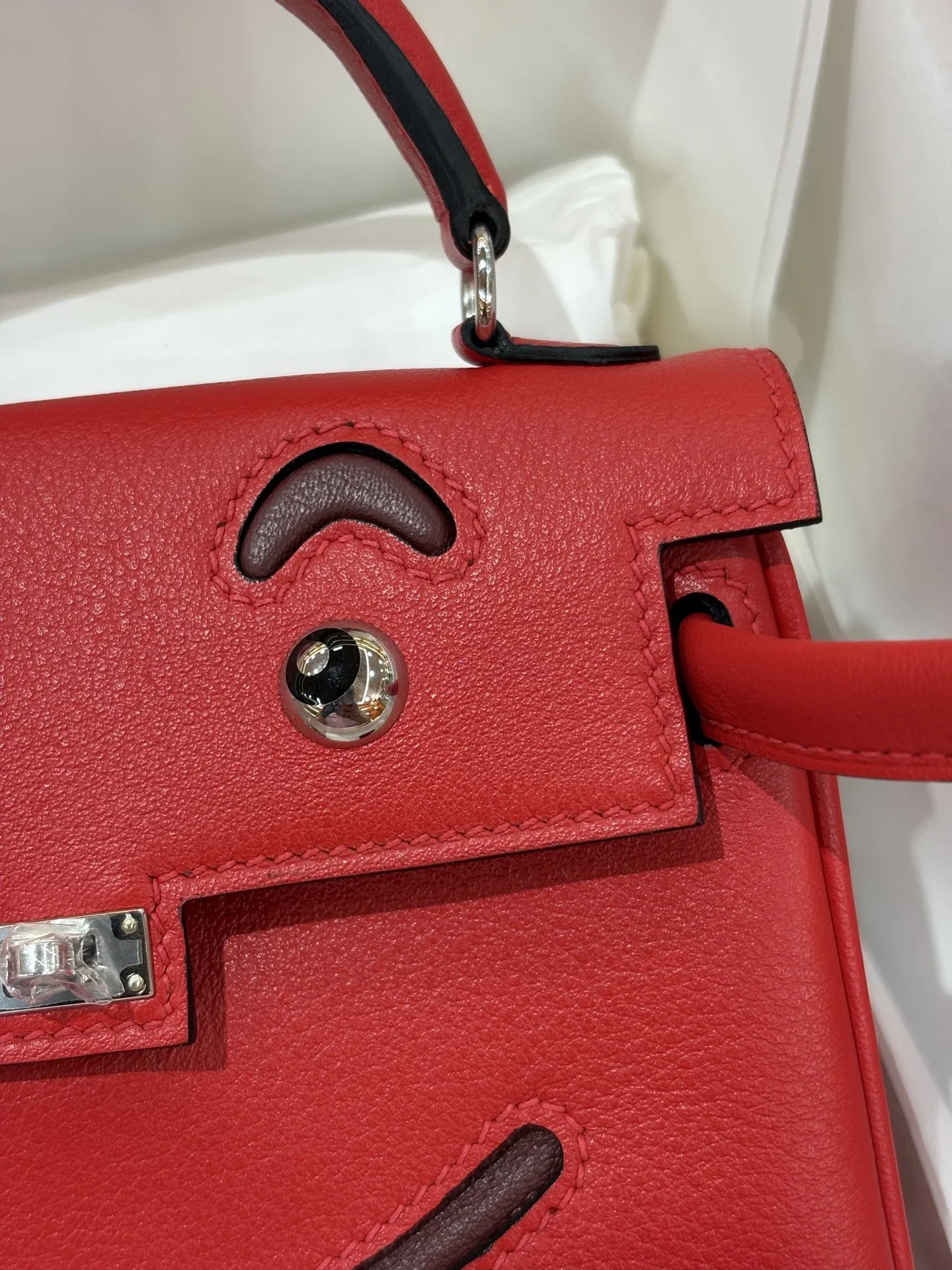HERMES Top Handle Bags Red-Brown A350202609090256 - Image 3