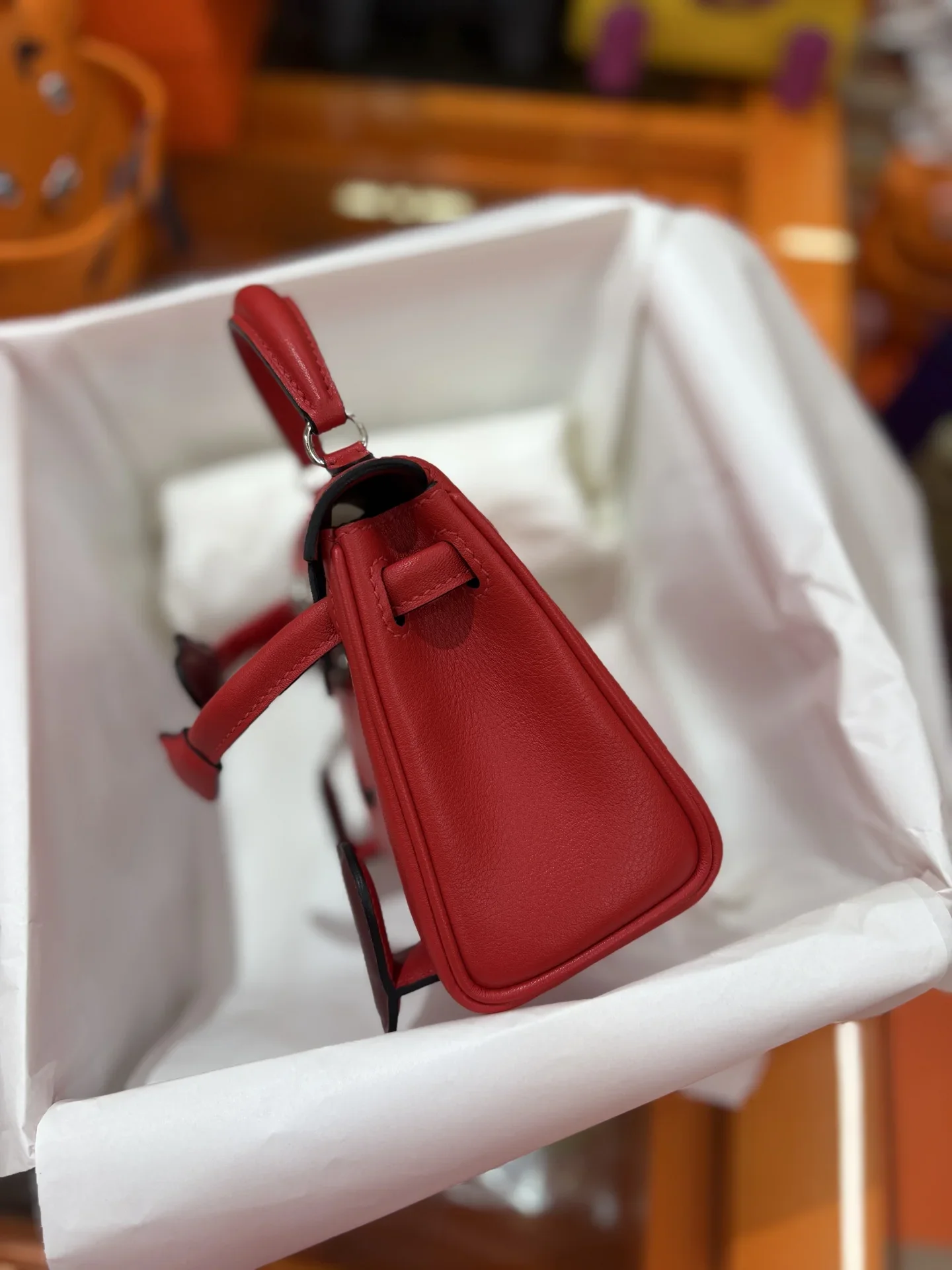 HERMES Top Handle Bags Red-Brown A350202609090256 - Image 5