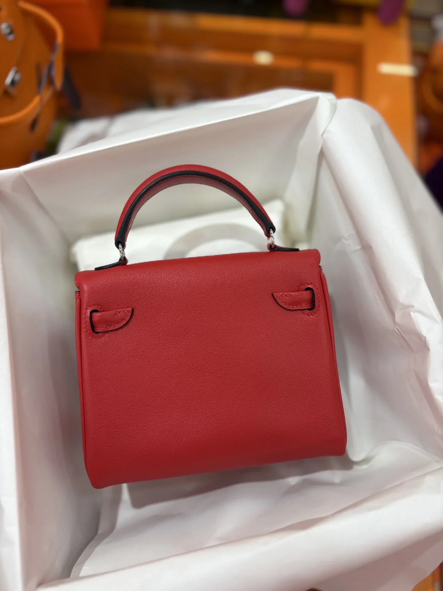 HERMES Top Handle Bags Red-Brown A350202609090256 - Image 7