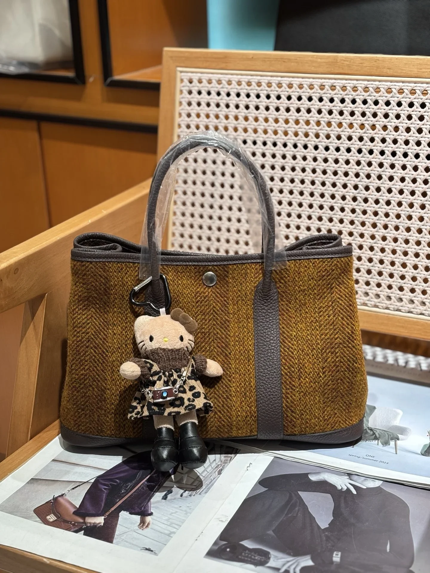 HERMES Totes Bags Brown-Gold A000202609090298