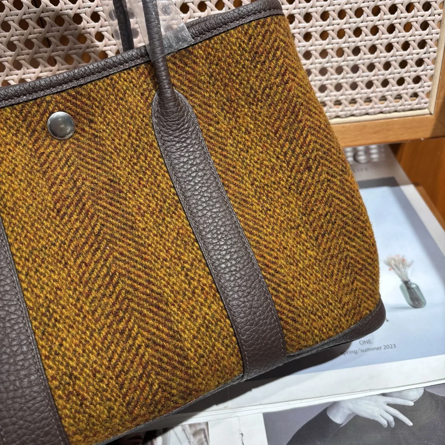 HERMES Totes Bags Brown-Gold A000202609090298 - Image 4