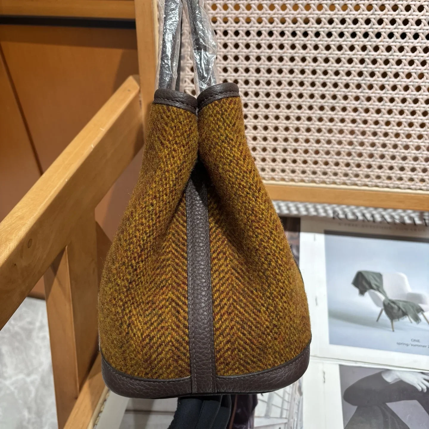 HERMES Totes Bags Brown-Gold A000202609090298 - Image 5