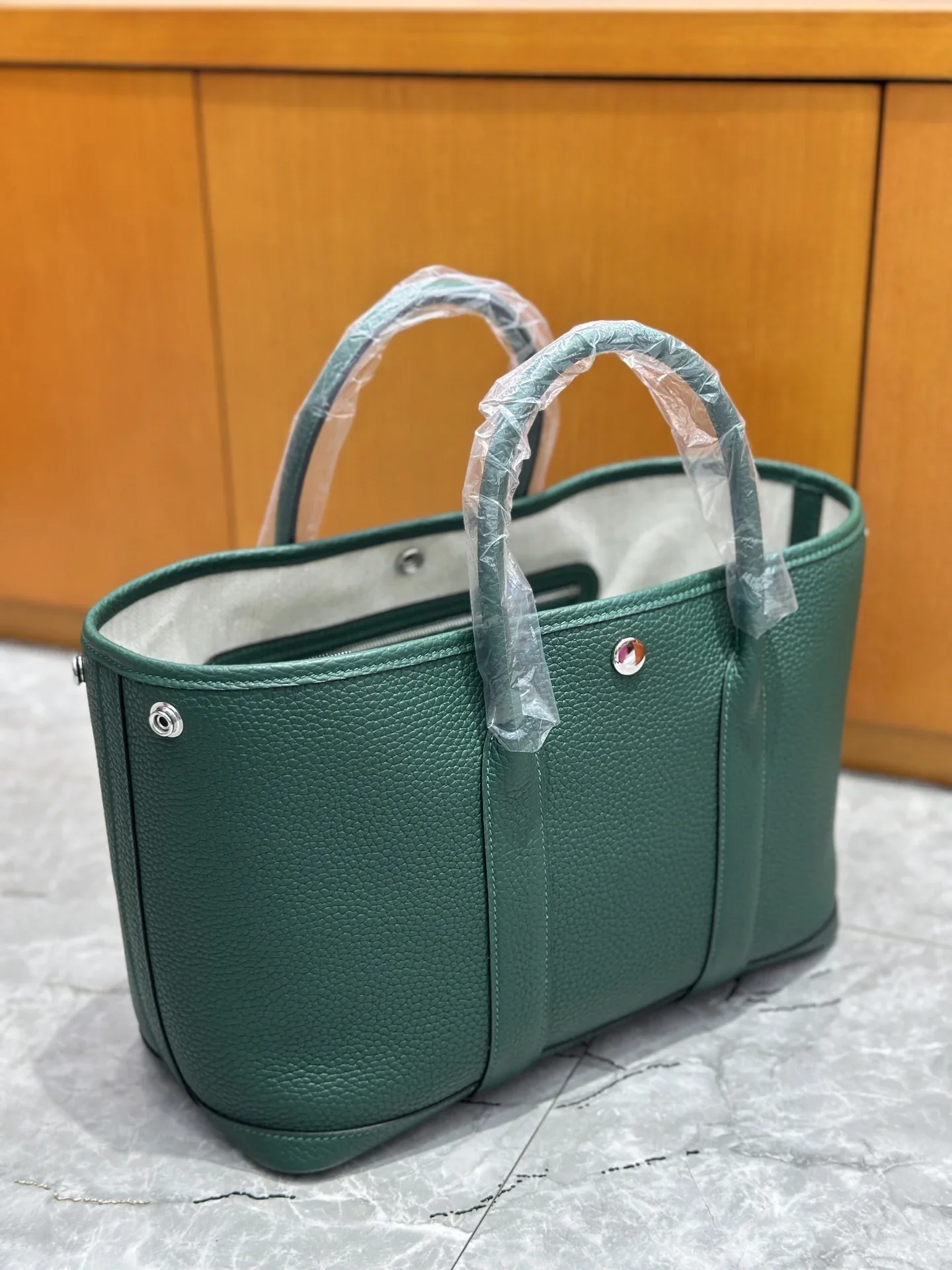 HERMES Totes Bags Leather Green 30CM I50202609090276 - Image 2