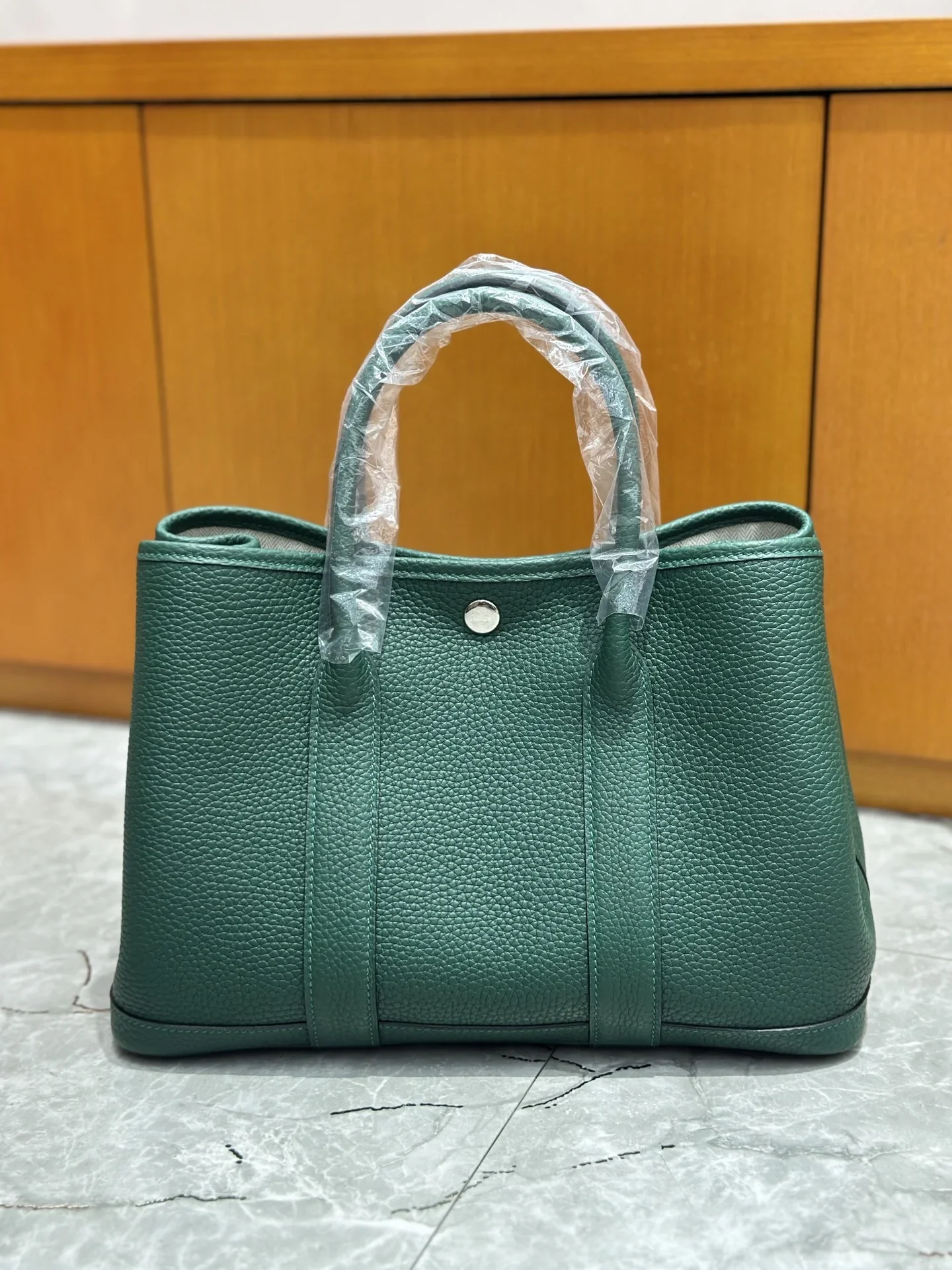 HERMES Totes Bags Leather Green 30CM I50202609090276 - Image 4