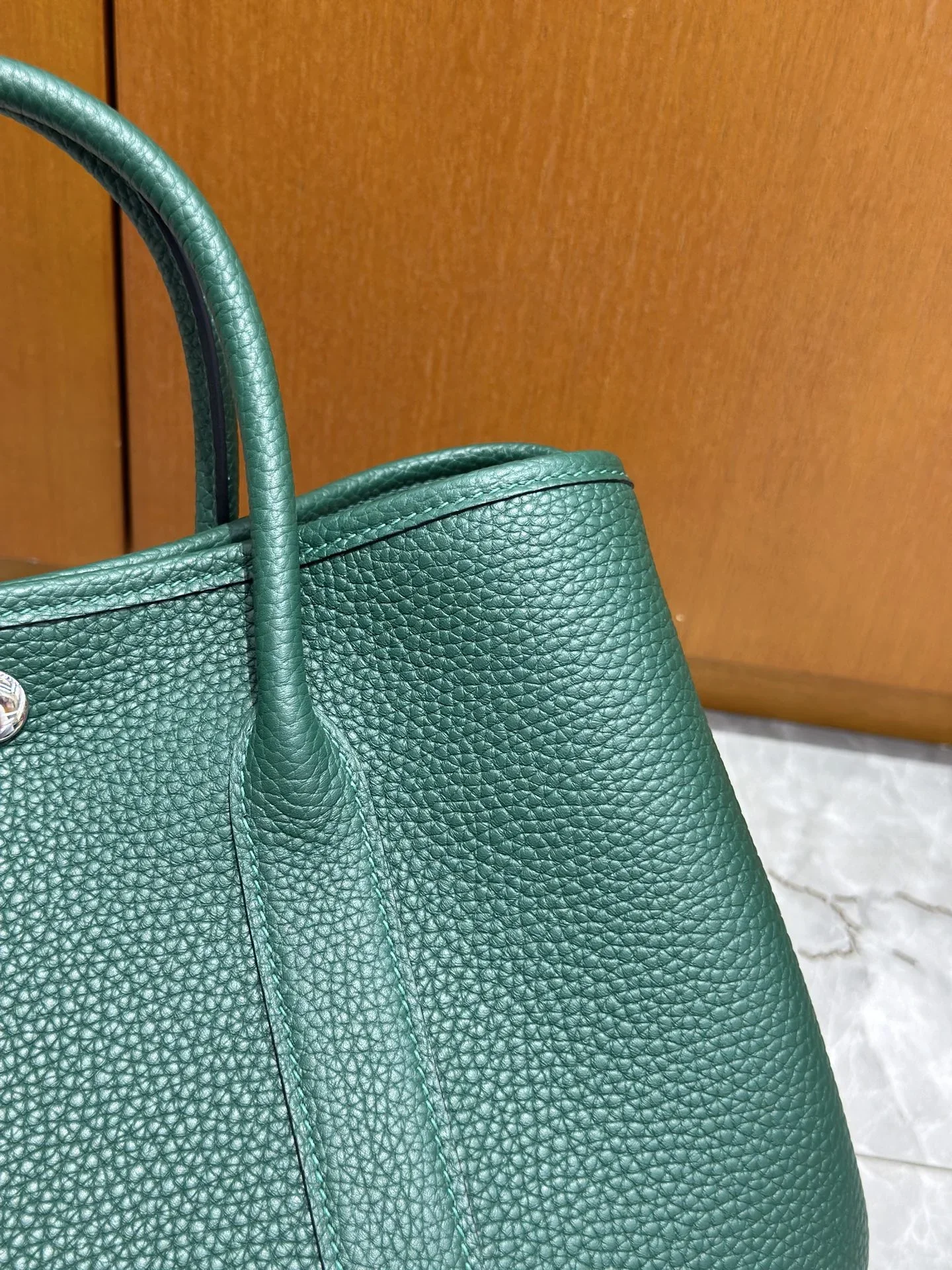 HERMES Totes Bags Leather Green 30CM I50202609090276 - Image 6
