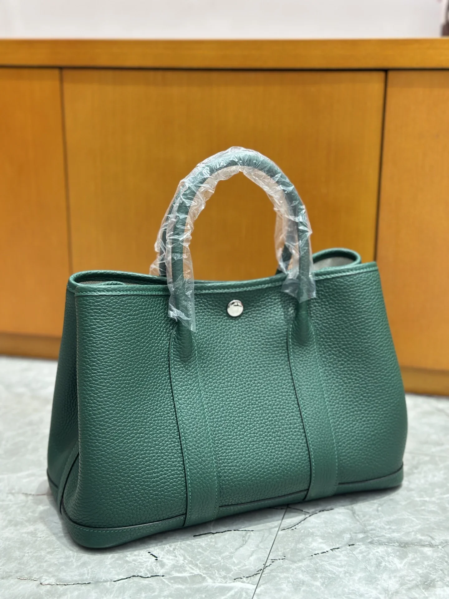 HERMES Totes Bags Leather Green 30CM I50202609090276 - Image 7