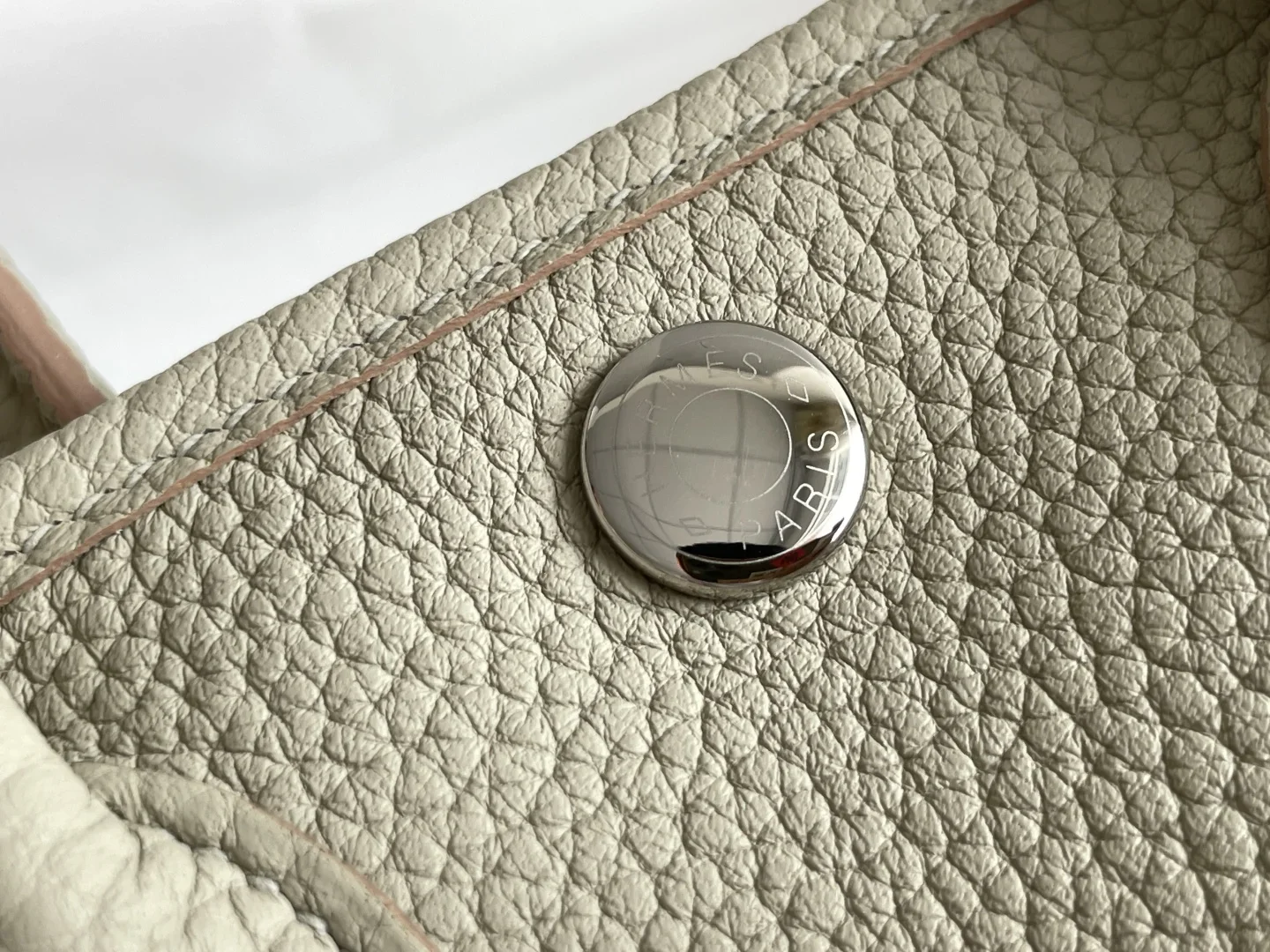 HERMES Totes Bags Togo Leather Beige 23x16x10CM H20202609090281 - Image 6