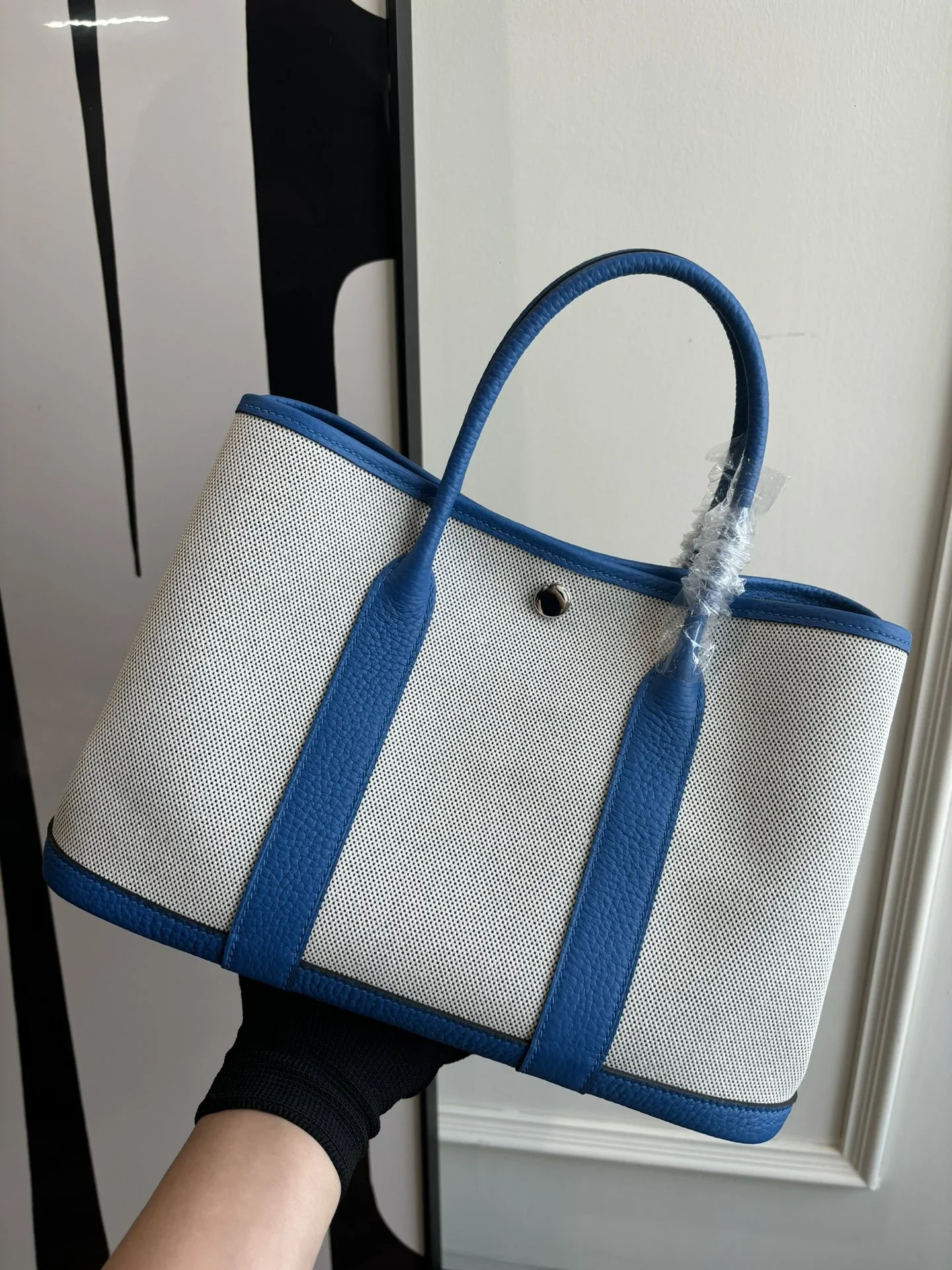 HERMES Totes Bags White-Blue A000202609090293 - Image 3