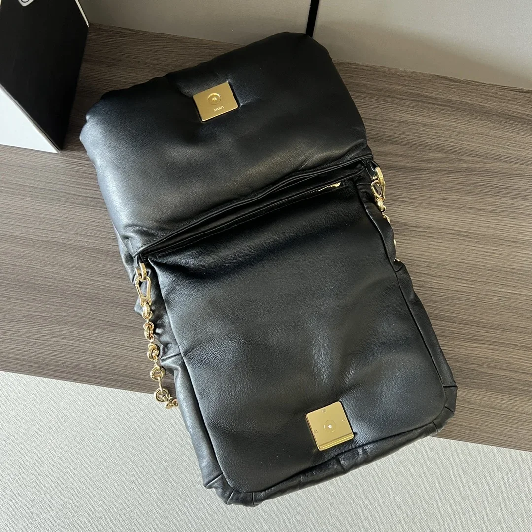 LOEWE Shoulder Bags Nappa Lambskin Black-Gold 23X13X6CM B023202609090310 - Image 6