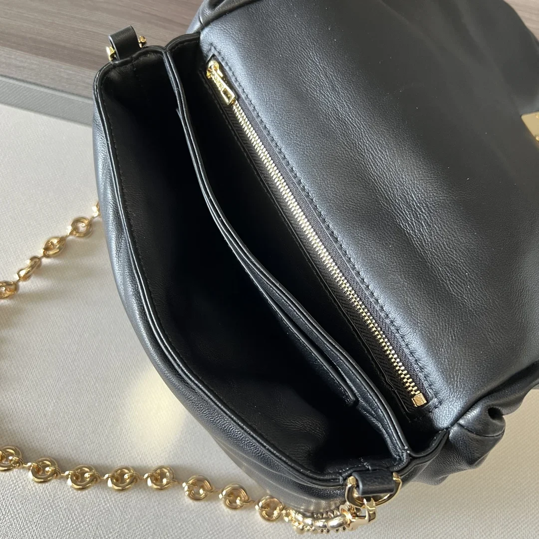 LOEWE Shoulder Bags Nappa Lambskin Black-Gold 23X13X6CM B023202609090310 - Image 8