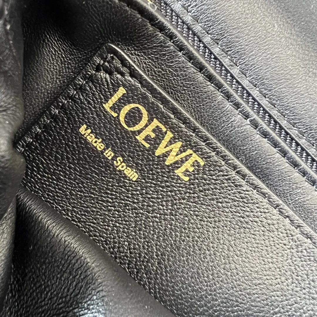 LOEWE Shoulder Bags Nappa Lambskin Black-Gold 23X13X6CM B023202609090310 - Image 9